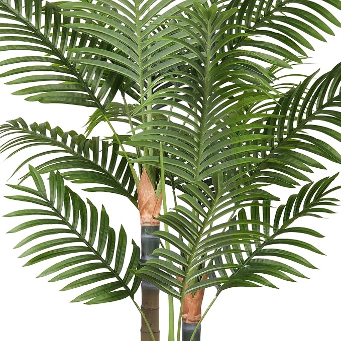 6ft Artificial Palm Tree Indoor Plant，Triple Faux Tropical Areca Floor Plant in - Image 7