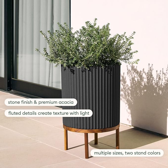 Veradek Demi Series Round Planter w/ Stand - Image 4