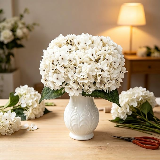 Kimura's Cabin 6pcs Artificial Hydrangea Flowers Fake Hydrangeas, Wedding Party - Image 8