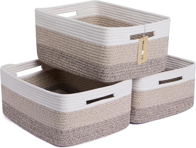 MiniArk Large Storage Baskets for Organizing, Baby Nursery, Toy Bins Box by MiniArkStorageBasketsHome