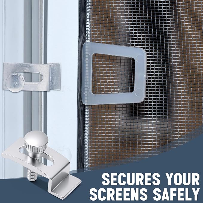 Blulu 24 Pcs T 8726 1/4 Inch Aluminum Storm Door Panel Clip Storm Window Screen - Image 5