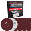ProductionShop Premium 9" Red 8-Hole Pattern 120 Grit Sanding Discs, Box of 20 by ProductionShop