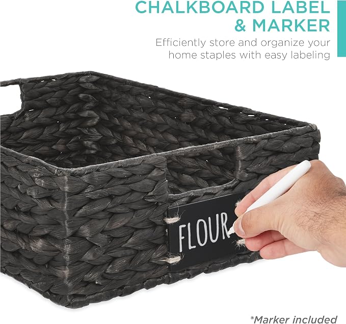 Best Choice Products Set of 4 16x12in Large Water Hyacinth Pantry Baskets - Image 2