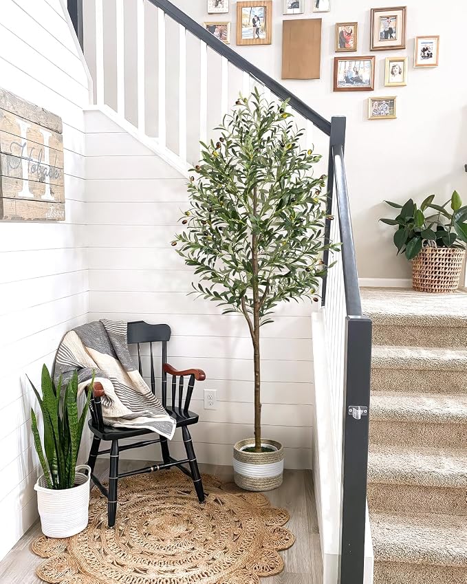 Artificial Olive Tree 5.5FT Faux Indoor Decorative Plant | Large Fake Olive - Image 6
