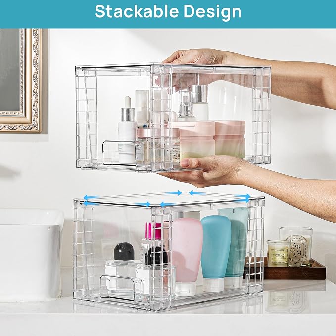 Vtopmart 6 Pack Large Stackable Storage Drawers | Easily Assemble Acrylic - Image 7