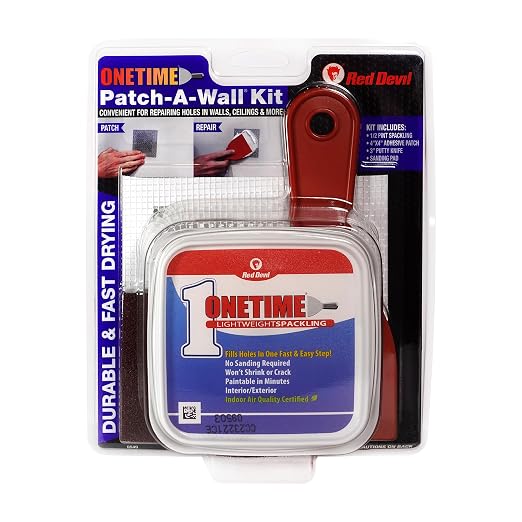 Red Devil 0549 ONETIME Lightweight Spackling Patch-A-Wall Kit, 1/2 Pint by RedDevil