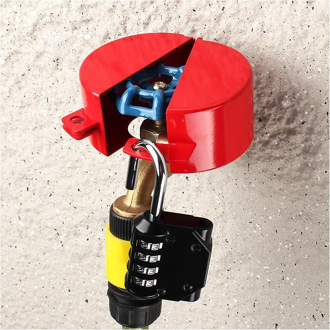 Gate Valve Locking Device Metal red, no Installation Required, Can Prevent - Image 7