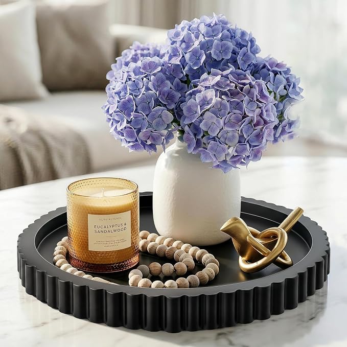 FGU Round Wood Decorative Trays by Unknown