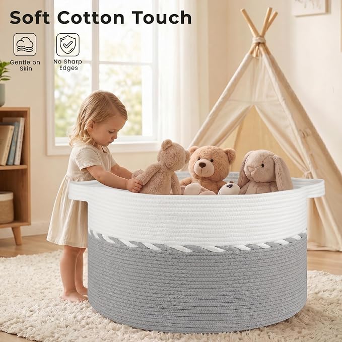 OIAHOMY 90L Extra Large Blanket Basket - Image 5