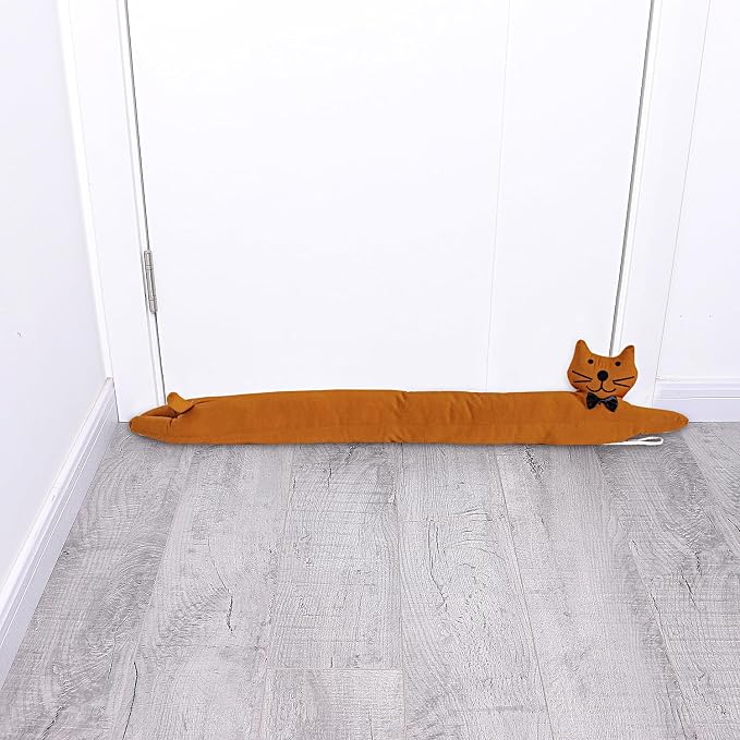 Cat Fabric Under Door Draft Stopper, 3LB Heavy Duty Decorative Soundproof Door - Image 7