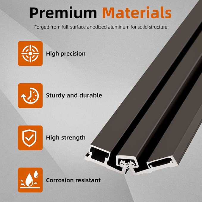 2 Pcs 83" Heavy Duty Continuous Hinge Y, Full Surface Anodized Aluminum - Image 3