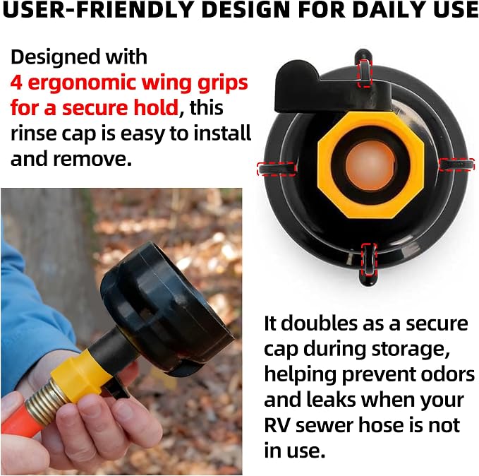 TonGass RV Sewer Hose Rinse Cap - Image 6