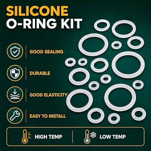 1030PCS Silicone Rubber O-Ring Assortment Kit in 31 Sizes | High Temp & Flexible - Image 5