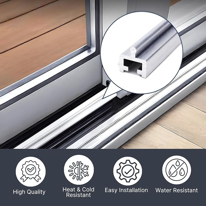 72 Inch Aluminum Sliding Screen Door Track – Heavy Duty Bottom Track Replacement - Image 5