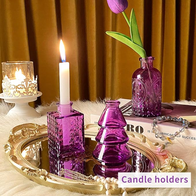 Mini Glass Bud Vases, Versatile Small Bud vases - Image 3