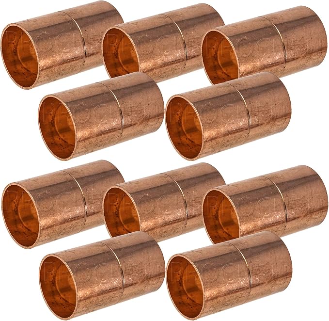 10-Pack 1-Inch Copper Coupling by PROCURU