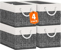Storage Bins 4-Pack, Foldable Storage Baskets by Fabtotes