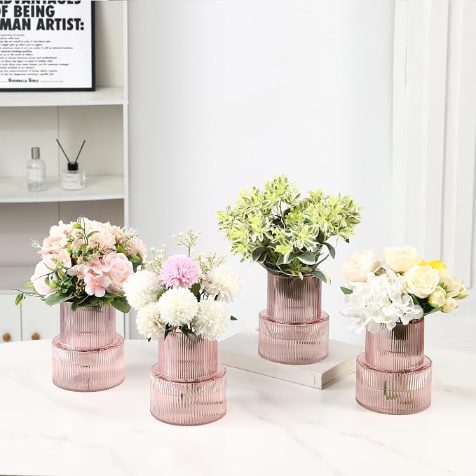 Ribbed Glass Vases, Modern Vase - Image 3