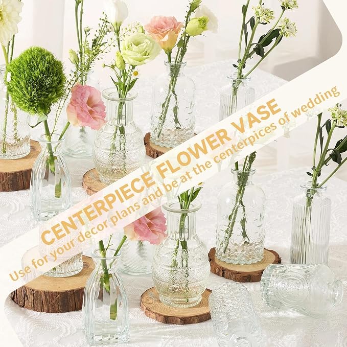 Mini Bud Vases Centerpieces for Tables, Small Flower Vases Suitable for - Image 4