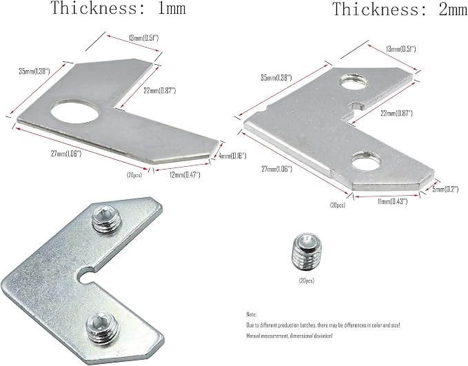 LBY 40pcs Picture Frame L Shape Angle Bracket Flat Plate Fastener, Metal - Image 7