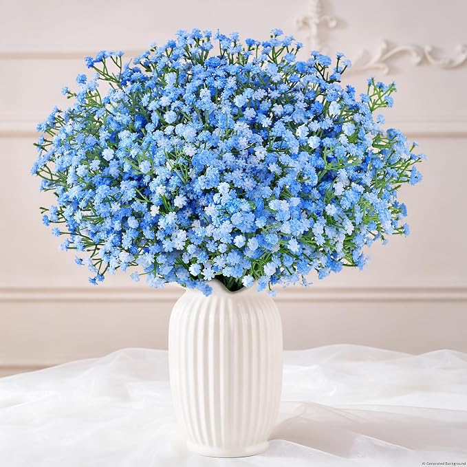 Yastouay Babys Breath Artificial Flowers, Real Touch Faux Babies Breath by Yastouay