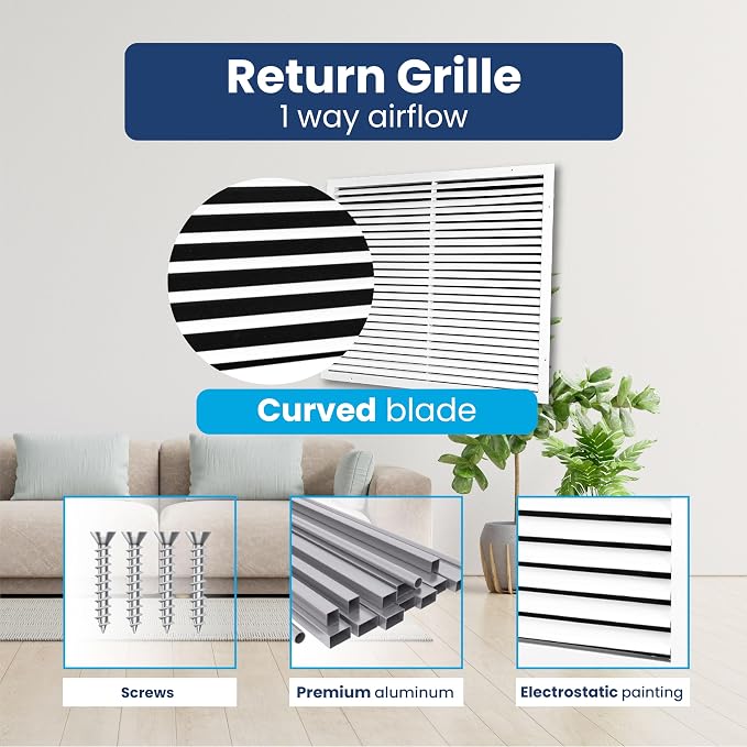 30x26 Aluminum Wall Ceiling Air Return Vent Cover HVAC Rustproof Grille - Image 4