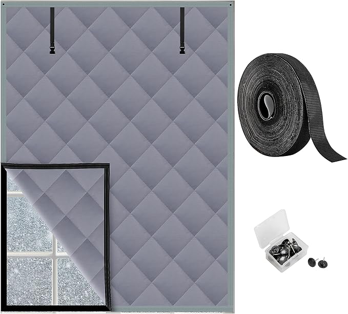 3-Layer Winter Insulated Window Cover, Thermal Insulated Window Blanket | 63 x by Nkiy+Quen