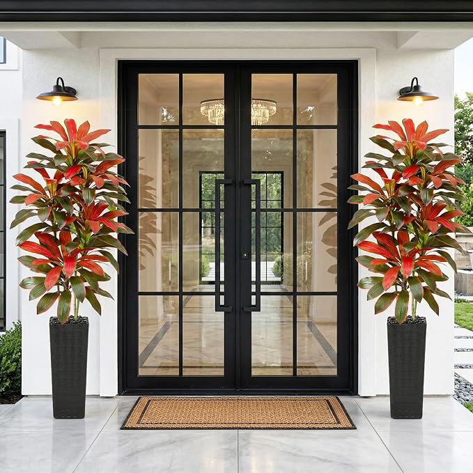 Artificial Red Dracaena Tree Indoor, 7FT Tall Fake Floor Plants - Image 9