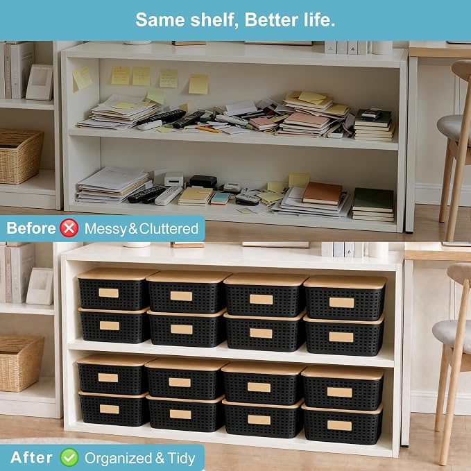 4 Pack Plastic Storage Bins - Image 7