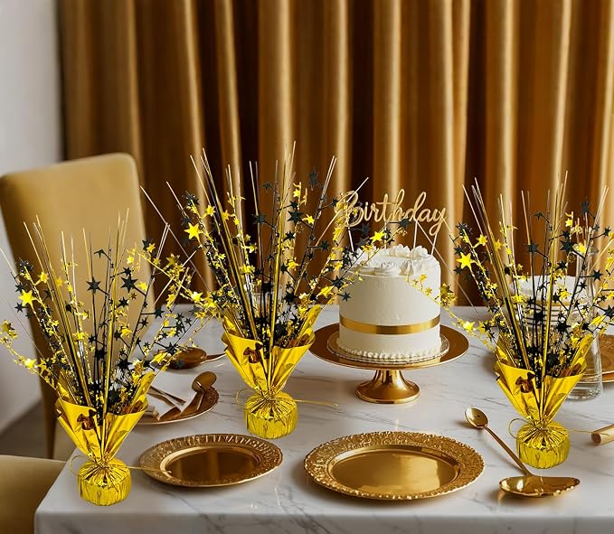 FUBININA Birthday Table Centerpiece Party Decoration Foil Spray Centerpiece | 6 - Image 7