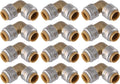 SharkBite Max 1/2 x 1/2 in PTC 90-Degree Elbow, Push-to-Connect Brass Plumbing by SharkBite