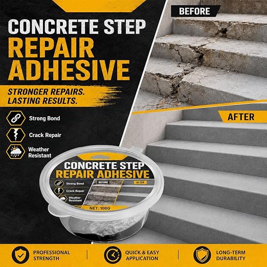 Concrete Step Repair Adhesive, Heavy Duty Concrete Crack Repair, Strong Bond - Image 4