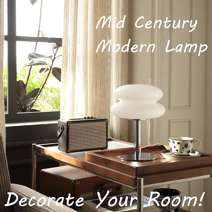 Glivpny Mushroom Table Lamp, Mid Century Modern Decor Lamp | Cool Desk Lamps - Image 2