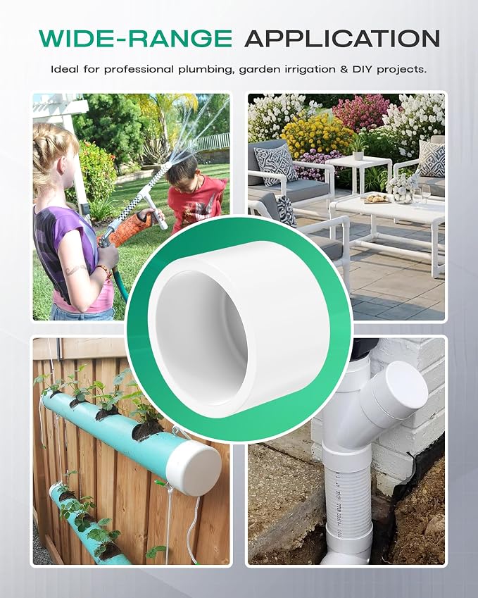 1 Inch PVC Cap, Fits Standard SCH40 1" PVC Pipe Fittings, Garden & Furniture - Image 7