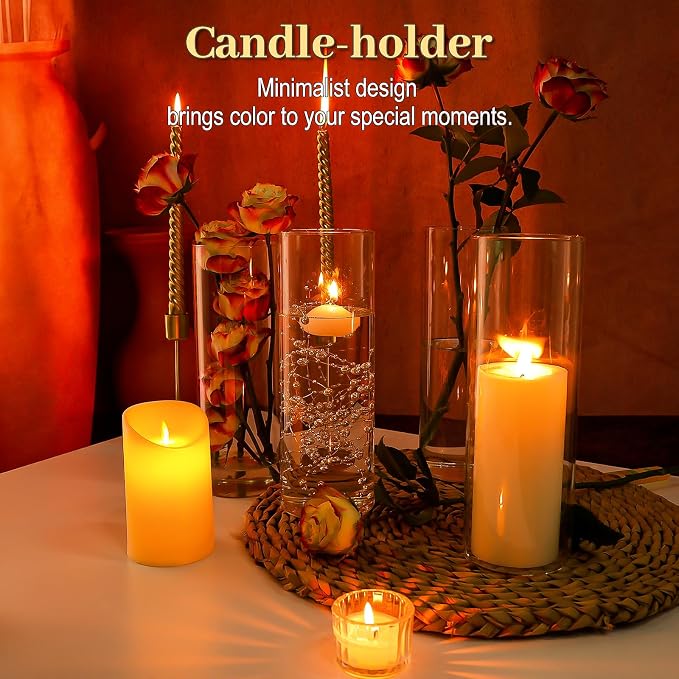 UPBUD 10 Inch Glass Cylinder Vases - Image 7