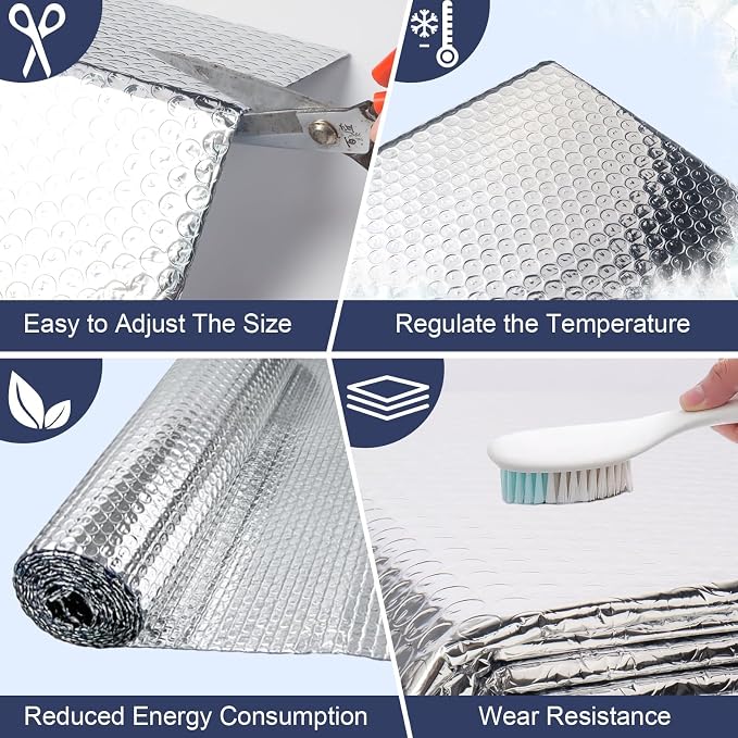 DGSL Double Reflective Bubble Foil Insulation Foam, 23.6IN X 25.3FT Window - Image 3