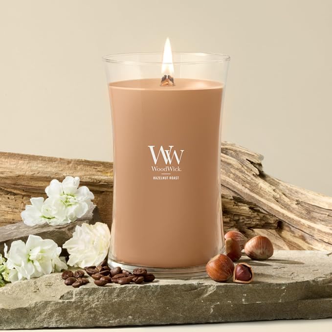 WoodWick Hazelnut Roast Large Hourglass Candle - Image 2