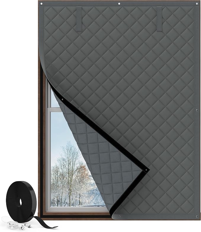 Augblinds Thermal Insulated Window Cover, Curtain Size 22 x 32 Inch, Quilted by Augblinds