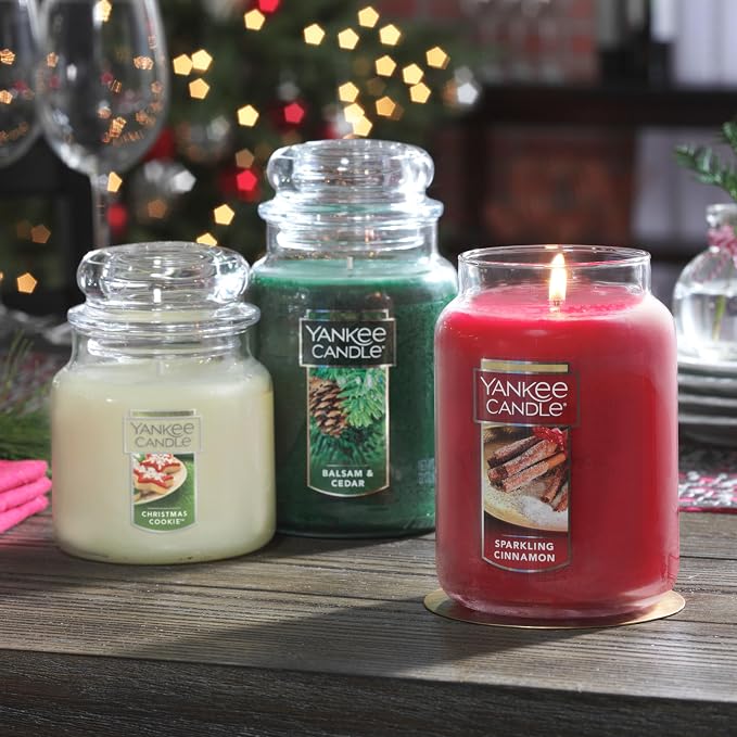 Yankee Candle Sparkling Cinnamon Scented Classic 22oz Large Jar Single Wick - Image 9