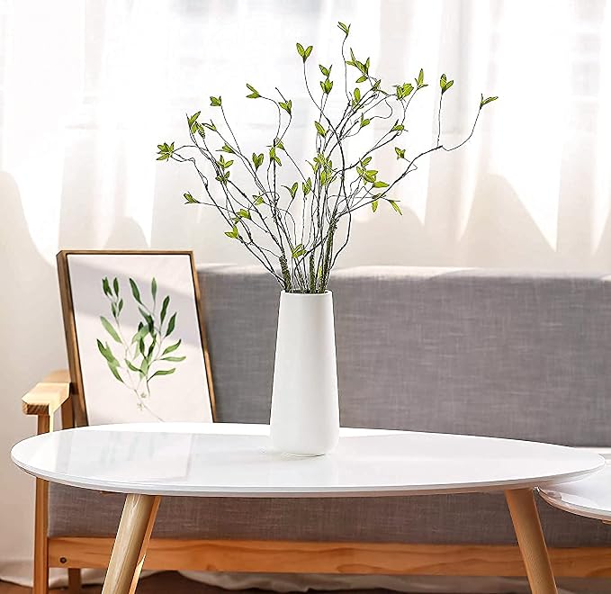 D'vine Dev 11 Inch Ceramic Flower Vase Matte Finishing, Minimalist Design - Image 5