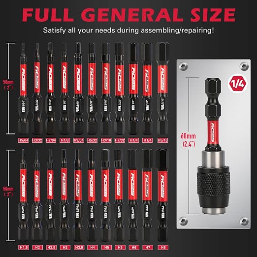 23-Piece Magnetic Hex Head Allen Wrench Drill Bit Set - Image 2