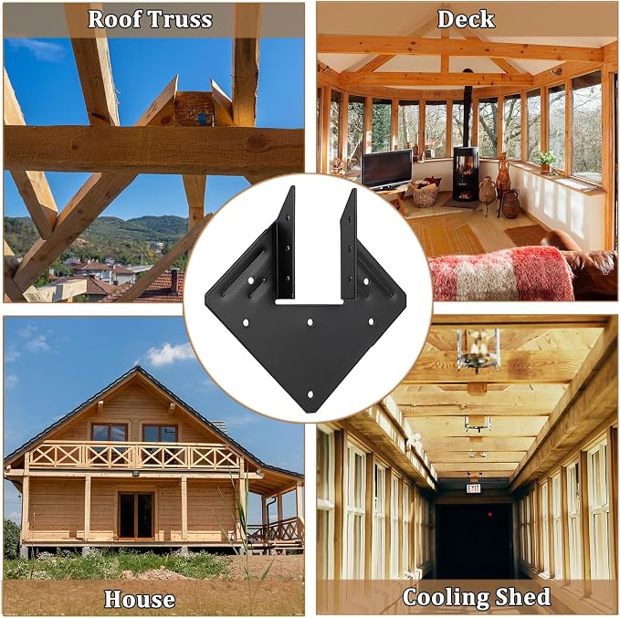 50 PCS Joist Hanger 2x6, 13-Gauge Heavy Duty Hurricane Ties-2.2mm Thickness | - Image 9