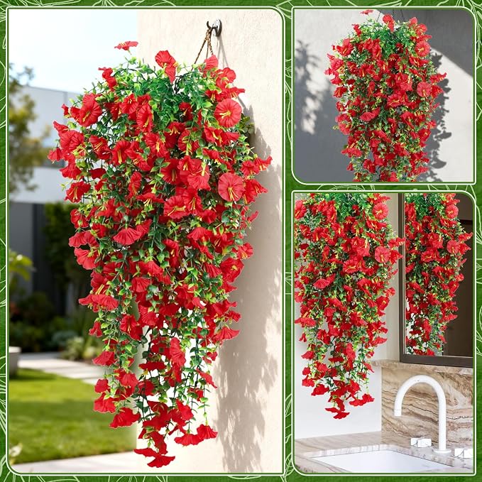 4-Pack Fake Hanging Plants, Faux Hanging Plant Artificial Greenery - Image 9