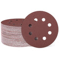 HARFINGTON 150 Pcs 5 Inch Sanding Discs 120 Grit Red Aluminum Oxide 8 Hole | by HARFINGTON