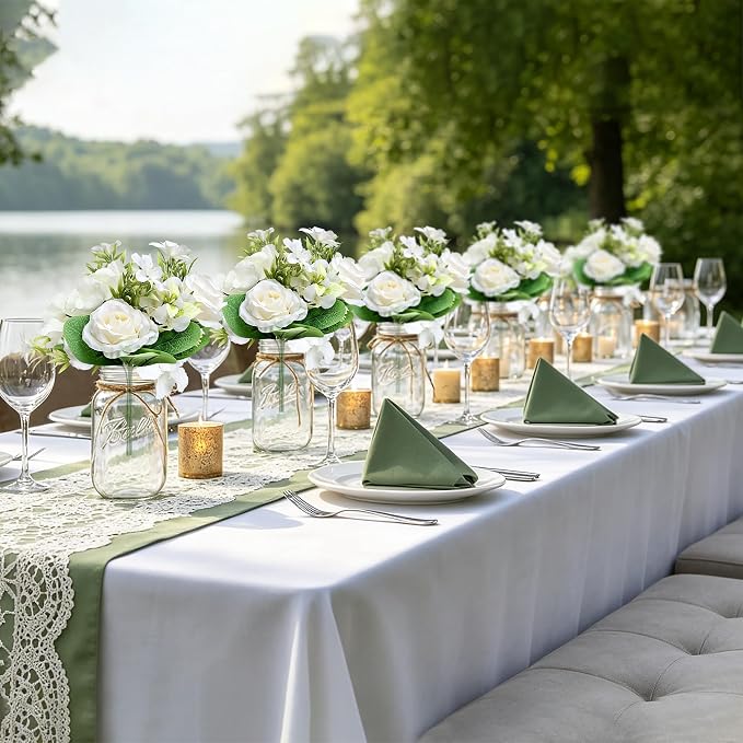 10 Sets Mason Jars Flower Table Centerpiece - Image 3