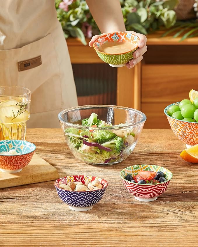 Metahom Ceramic Dipping Bowls, 4 Oz Small Colorful Bowl Set of 6, 3.5 Inch | - Image 5