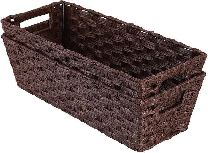 Onlytak Plastic Wicker Storage Baskets - Image 8
