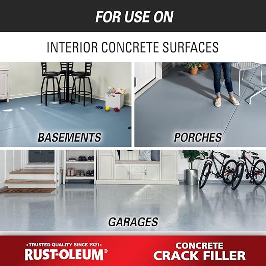 Rust-Oleum Gray Concrete Crack Filler | Concrete Repair Epoxy, Fills Cracks & - Image 5