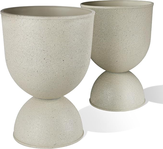 KOL Planters Flower Pots, Plastic Urn Planters - Image 9