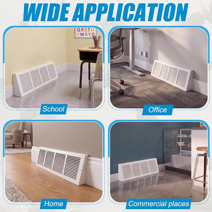 Honeydak 1 Pack Baseboard Register Vent Covers 24" x 6" Duct Opening - Image 6